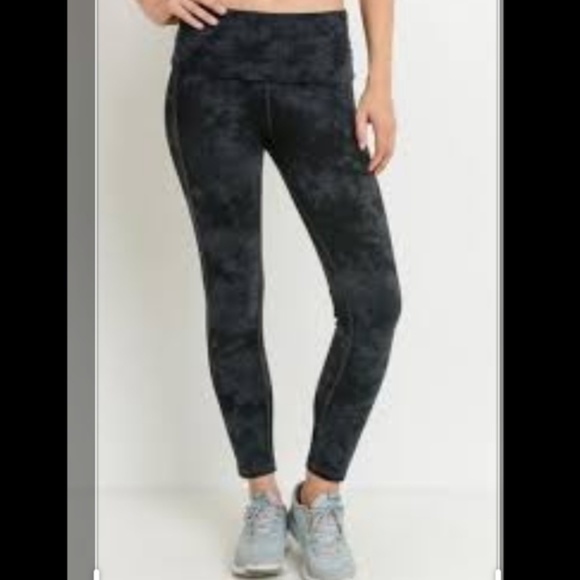 Mono B Pants - Mono B black gray tie dye athletic leggings M